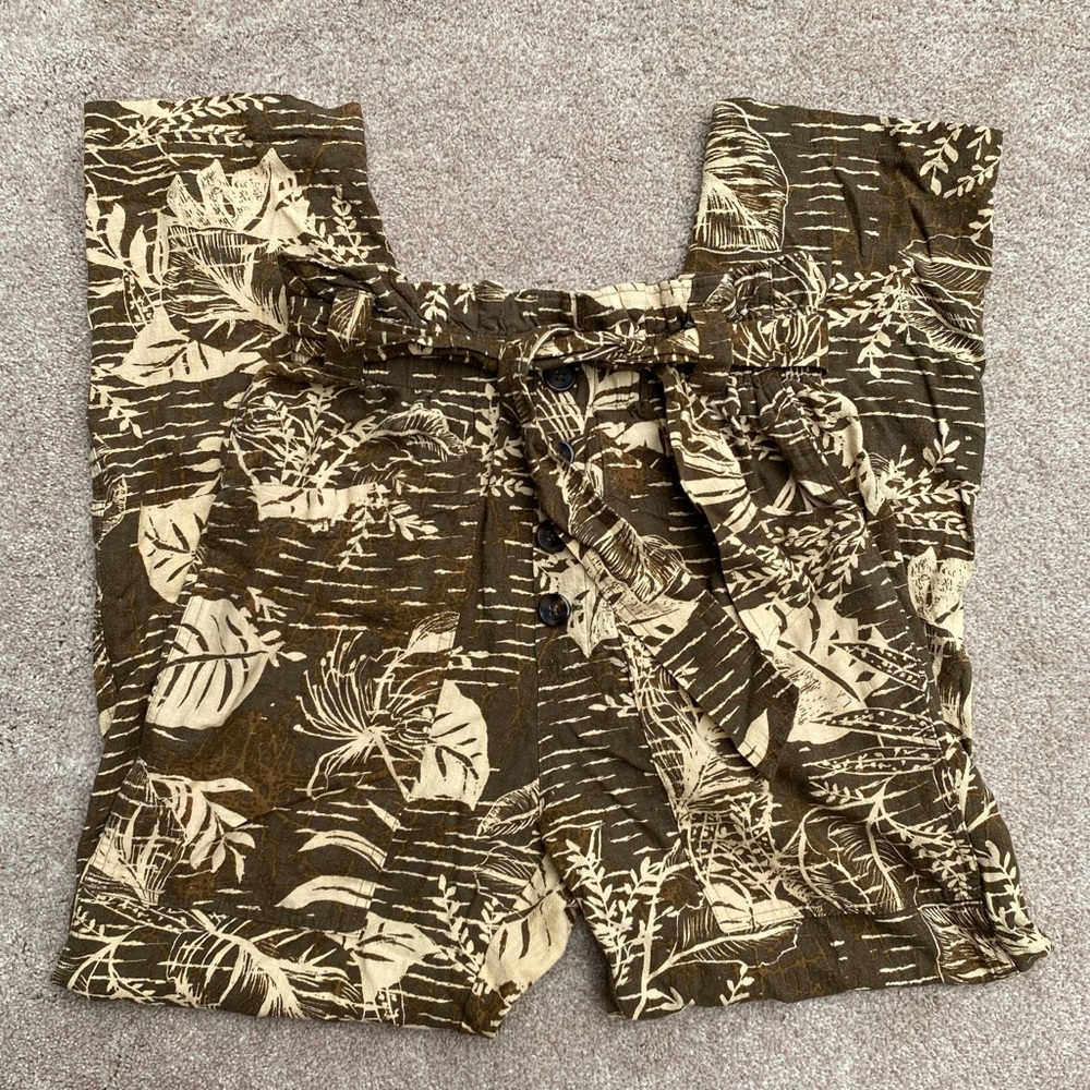 UO Teresa Printed Paperbag Trousers
